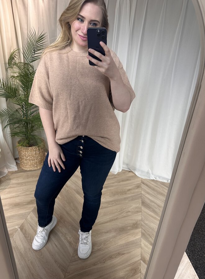 VMCBOOM 2/4 O-NK OVERSIZE PULLOVER GA CUR Warm Taupe/MELANGE