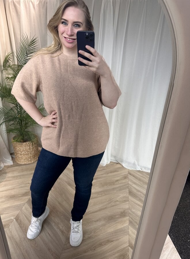 VMCBOOM 2/4 O-NK OVERSIZE PULLOVER GA CUR Warm Taupe/MELANGE