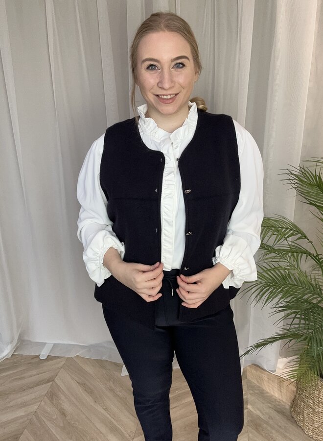 CARIBI BUTTON SL VEST KNT