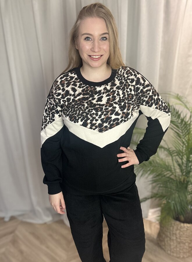 CARLEOBLOCK L/S O-NECK SWEAT JRS