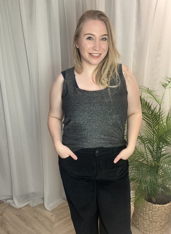 CAREA GLITTER S/L 2-WAYS TOP JRS NOOS