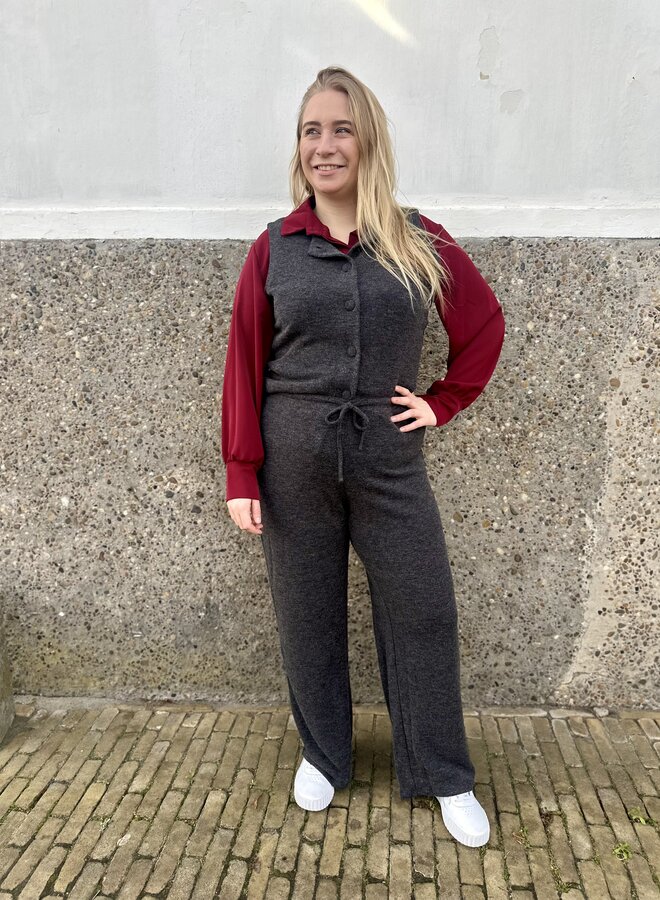 CARKAYA LIFE WIDE PANTS JRS Dark Grey Melange