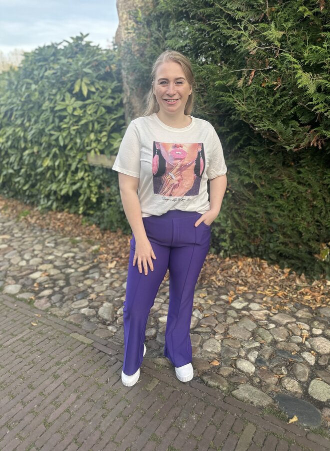 Broek Kim flared (meerdere kleuren)