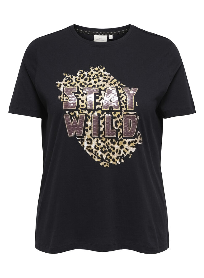 CARCHRISTA S/S O-NECK JEANS FIT TEE JRS Black/stay wild