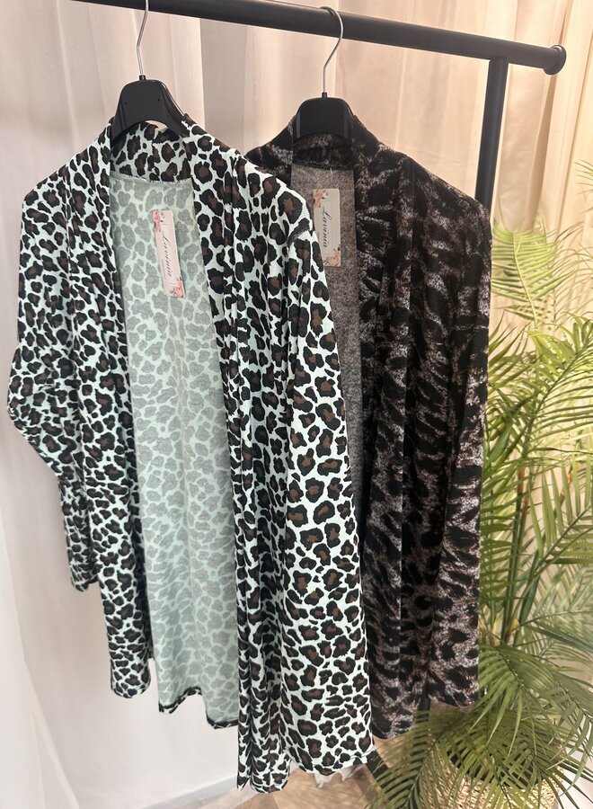 Vest panterprint (meerdere kleuren)