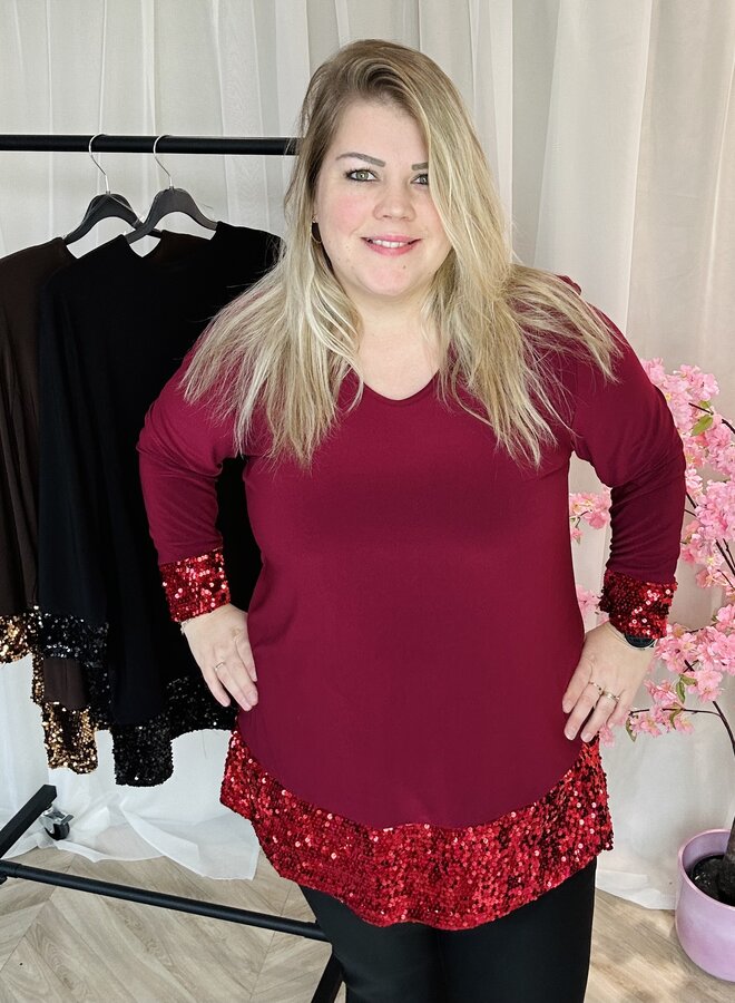 C-2523 Magna Tuniek Glitter ( meerdere kleuren)