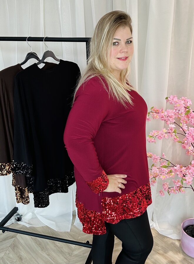 C-2523 Magna Tuniek Glitter ( meerdere kleuren)