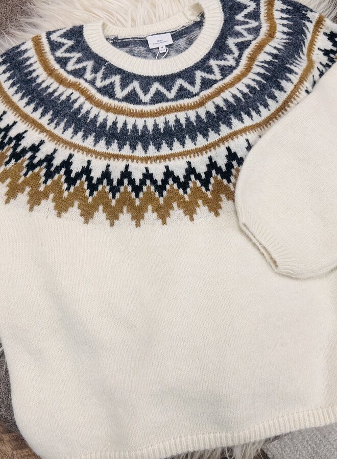 CARREYKJA LS O-NECK KNT Whitecap Gray/Dull/gold