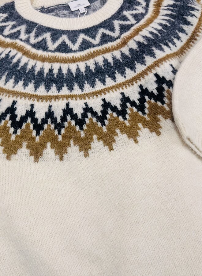 CARREYKJA LS O-NECK KNT Whitecap Gray/Dull/gold