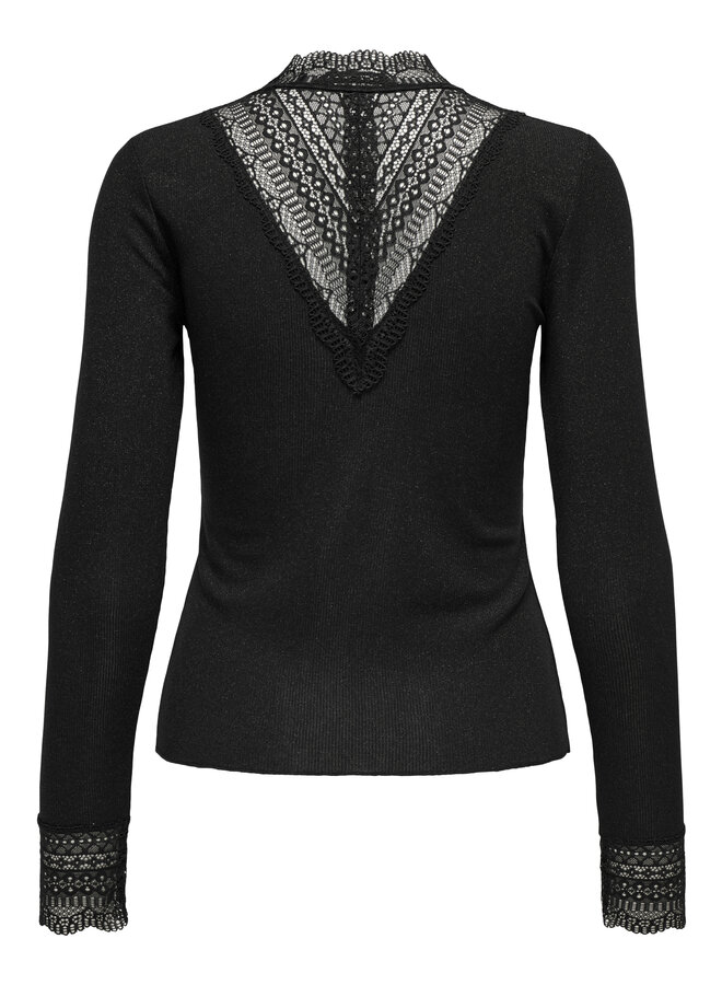 CARTILDE GLITTER L/S HIGHNECK TOP NOOS