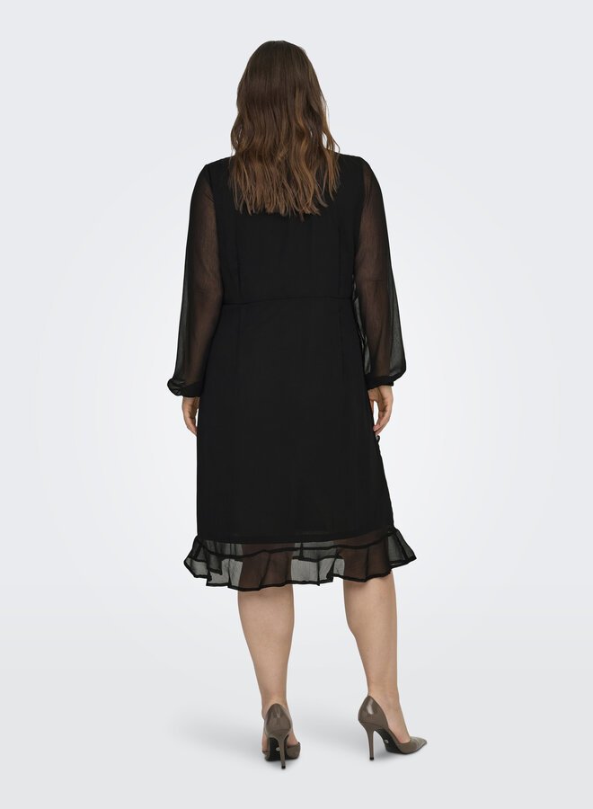 CARINDIGO LIFE LS CALF DRESS AOP BF Black