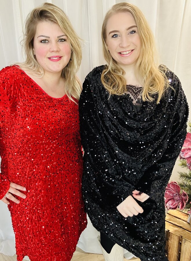 Jurk Nynke glamm (meerdere kleuren)