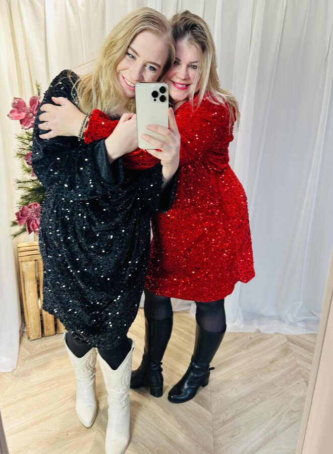 Jurk Nynke glamm (meerdere kleuren)