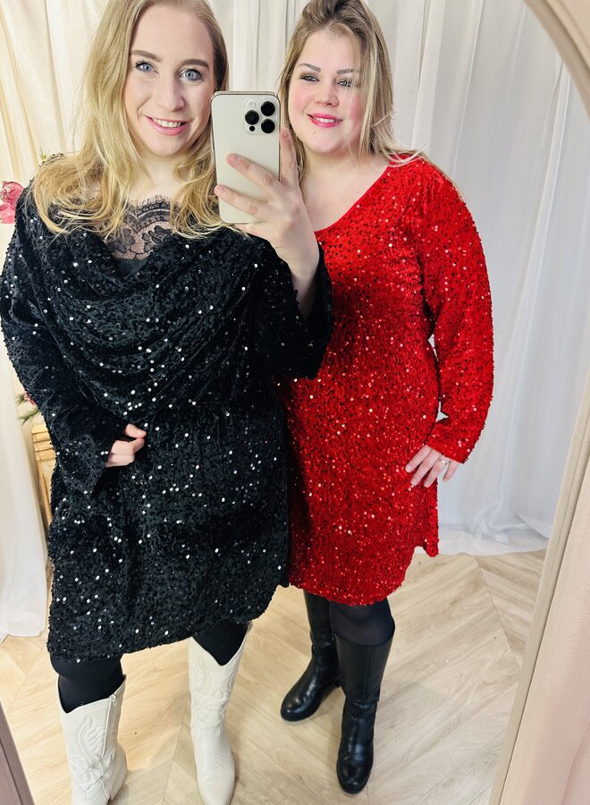 Jurk Nynke glamm (meerdere kleuren)