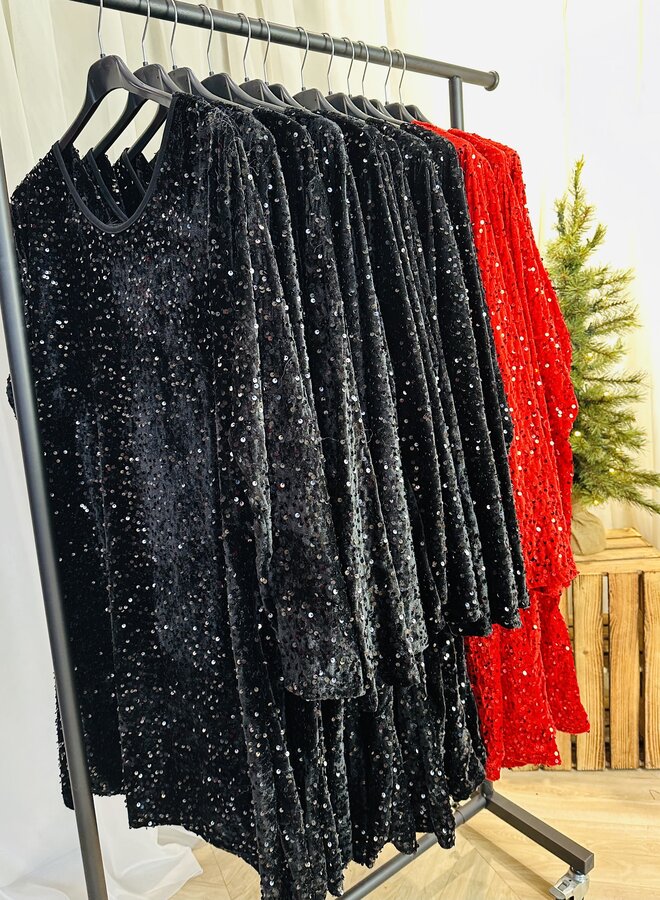 Jurk Nynke glamm (meerdere kleuren)