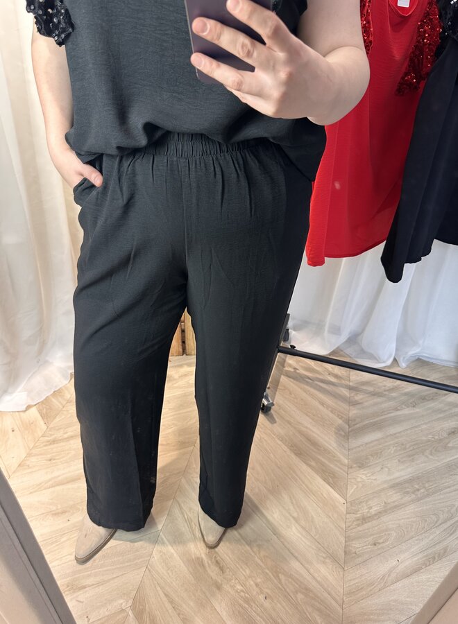 VMCALVA H/W WIDE PANT WVN GA EXP CUR Black