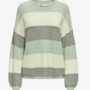 CARATIA LIFE L/S STRIPE PULLOV KNT NOOS Silt Green/W. Whiteca