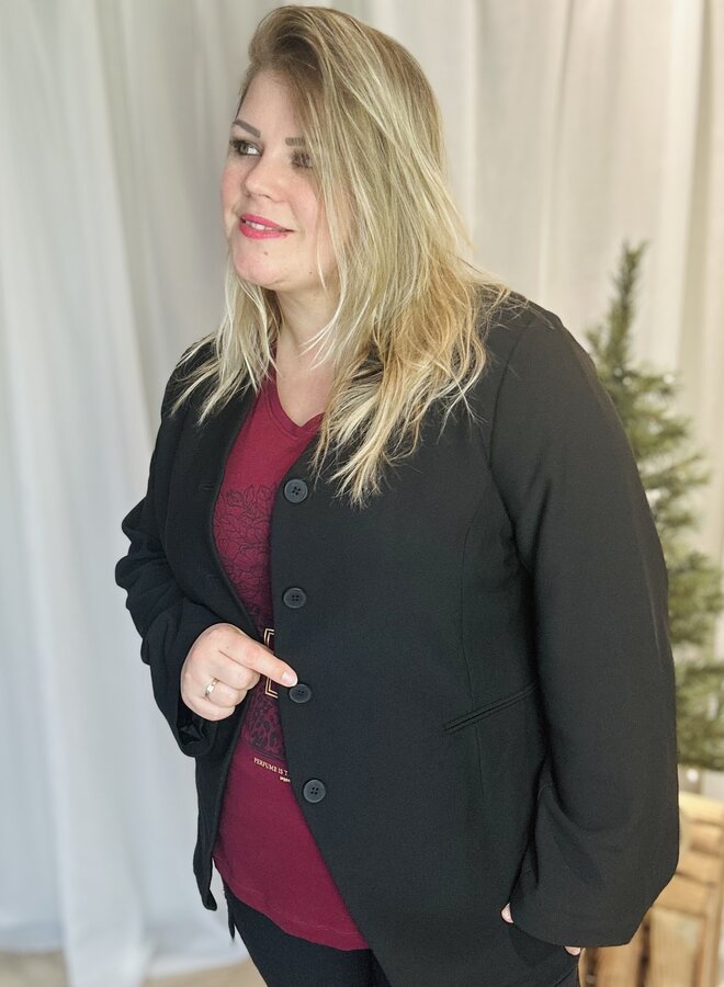 CARLAMINA LIFE L/S FIT BLAZER TRL Black