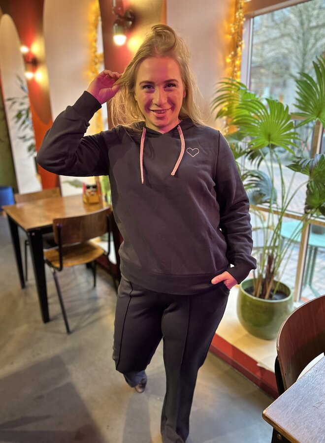 CARNOLI L/S HEART HOOD SWT NOOS Night Sky/Rose gold