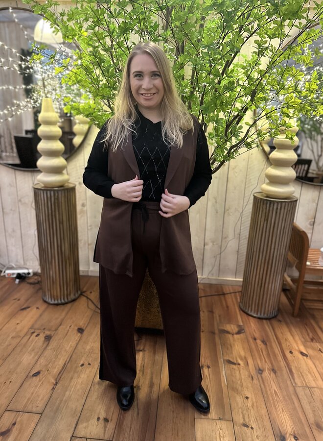 CARLEAH PULL UP PANTS TLR Shaved Chocolate