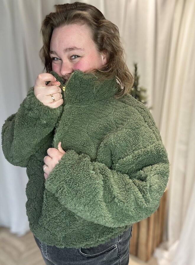 CARXENA L/S TEDDY BOW SWT Rifle Green