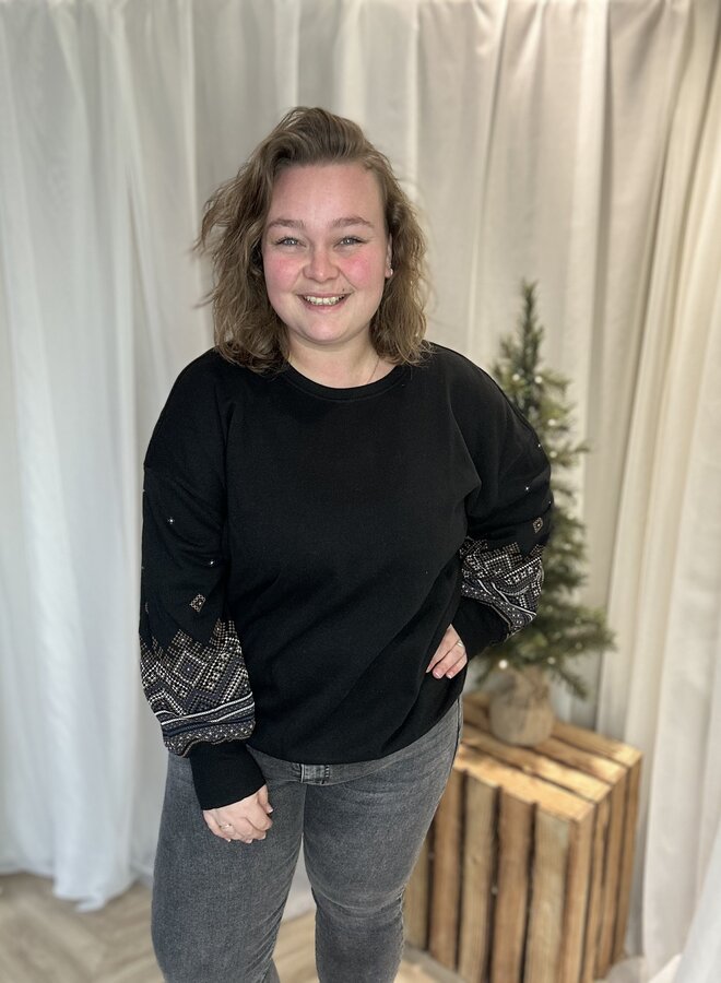 CARBROOKE L/S O-NECK SWEAT JRS Black/BOHO