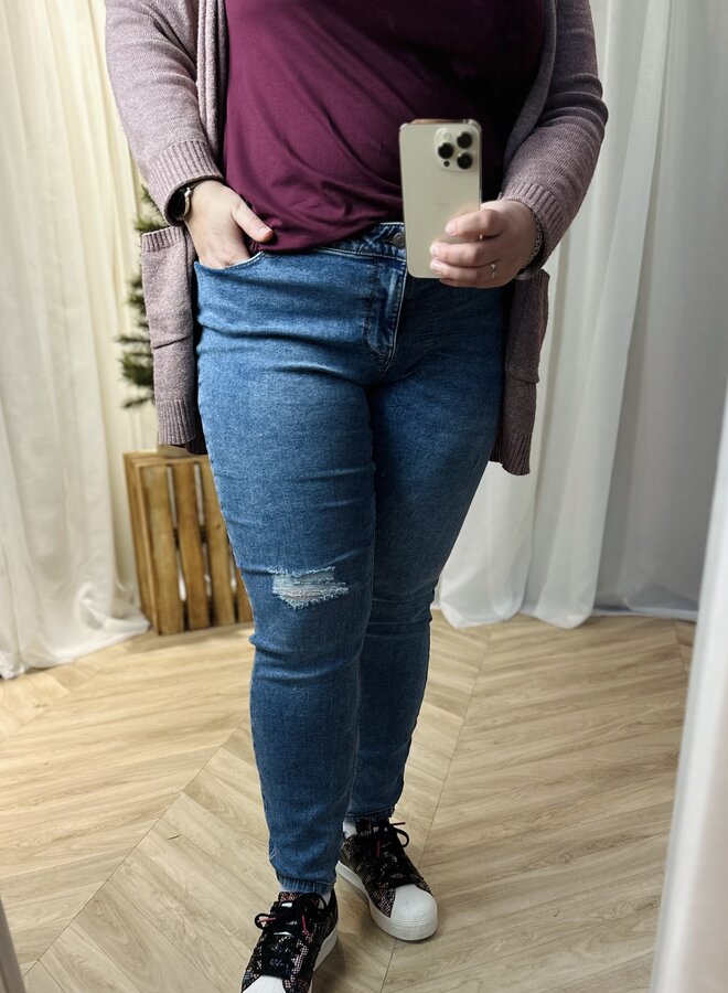 VMCLYDIA LR SKINNY DESTR J VI3375 GA CUR Medium Blue Denim