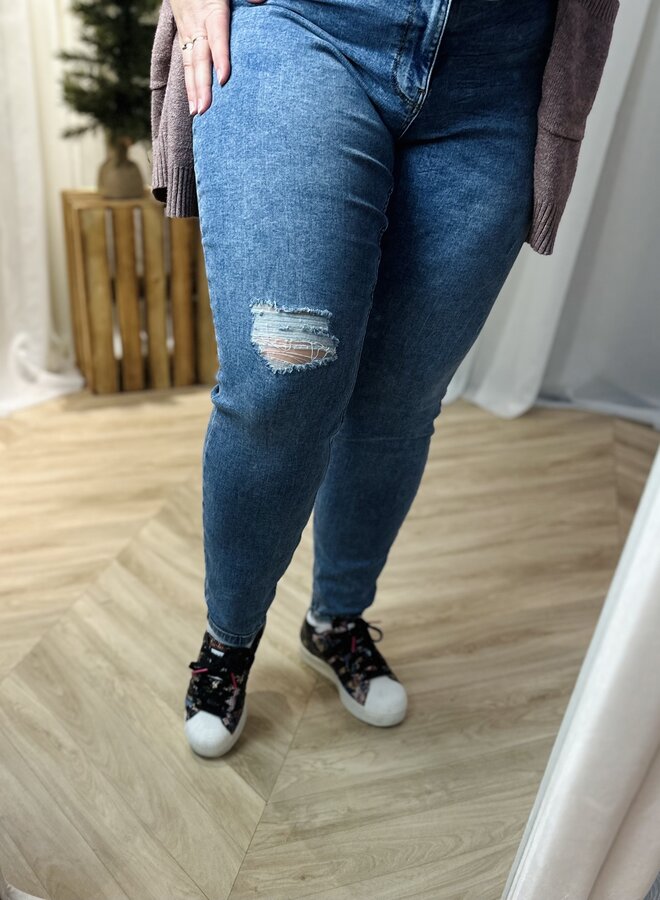 VMCLYDIA LR SKINNY DESTR J VI3375 GA CUR Medium Blue Denim