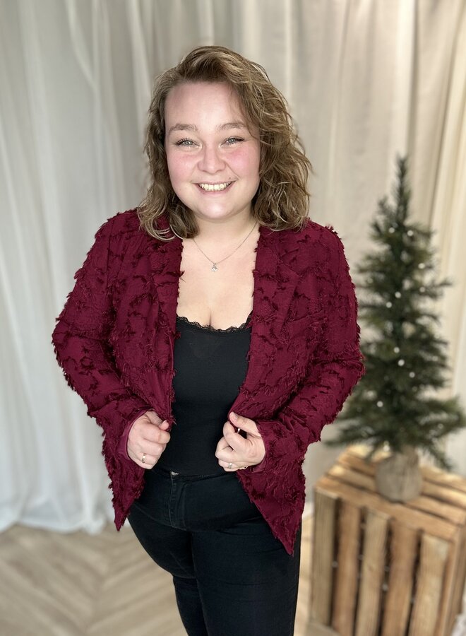 Blazer bordeauxrood
