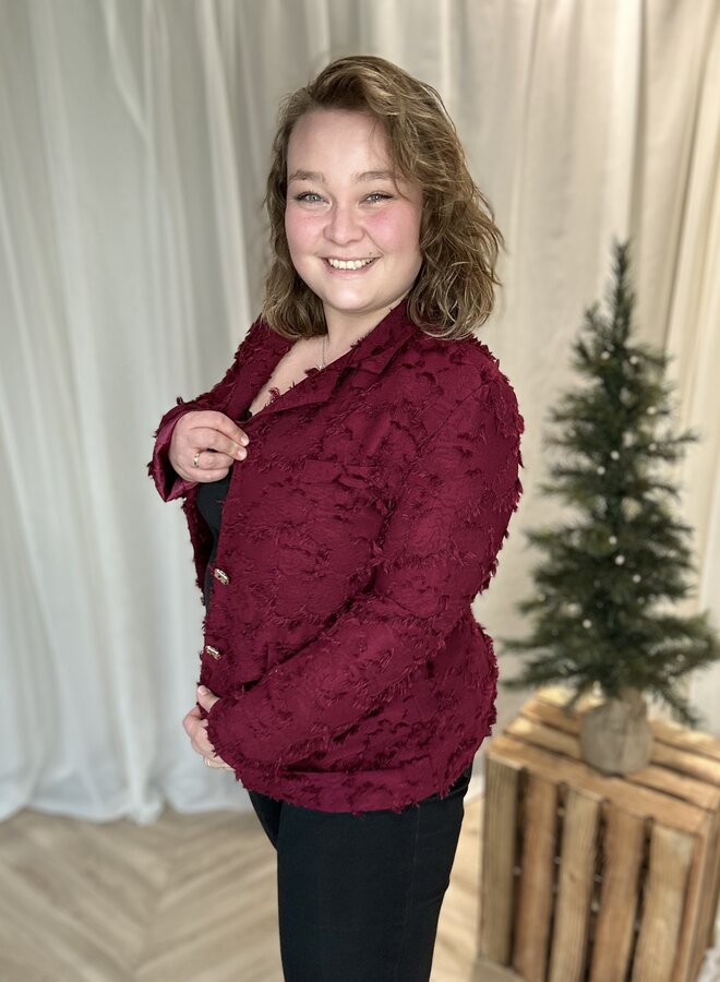 Blazer bordeauxrood