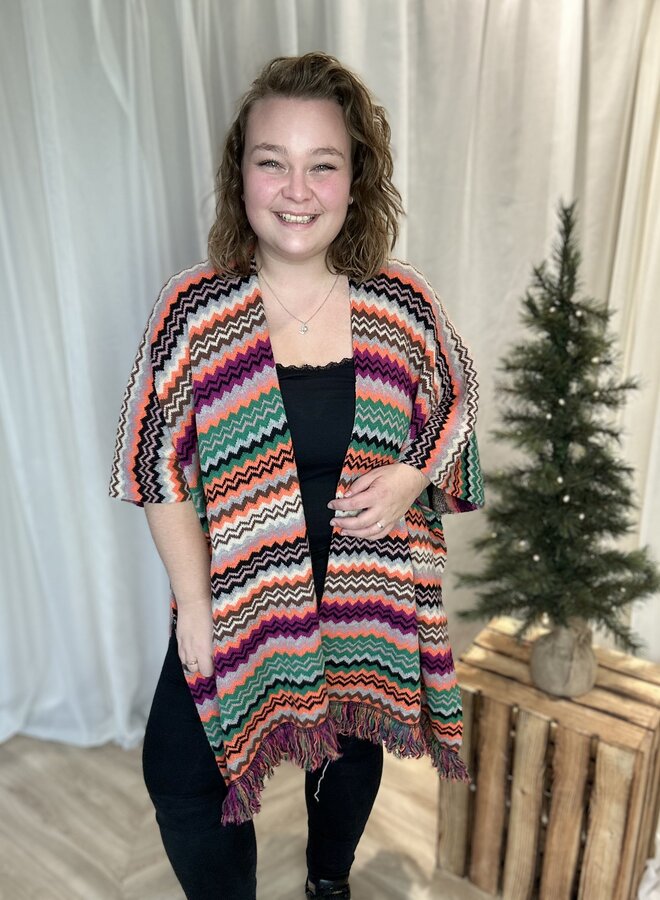 Omslagdoek Zigzag orange