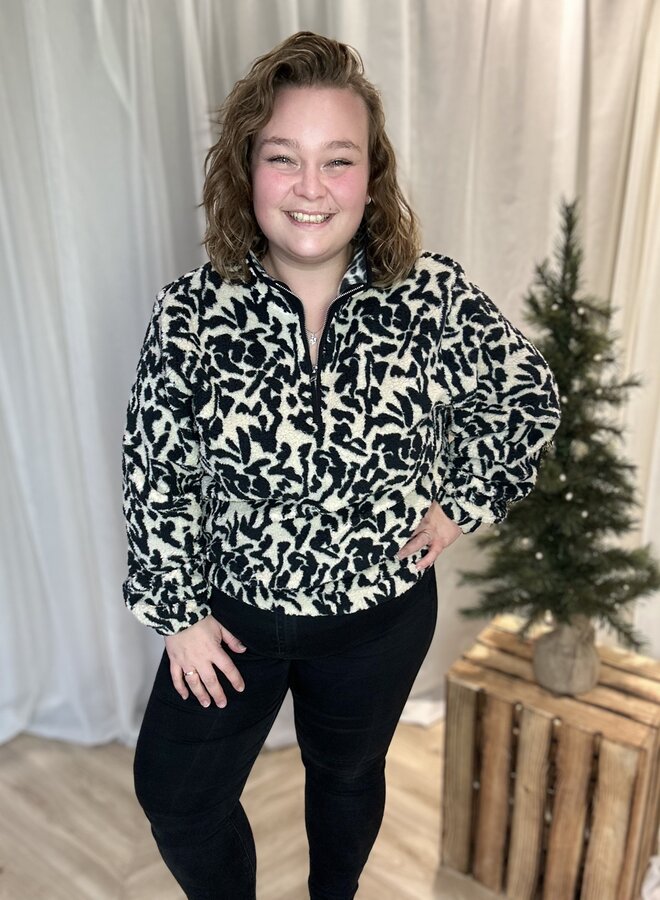 CARNEW DALLAS L/S HIGHNECK ZIP SWT Black/DALLAS