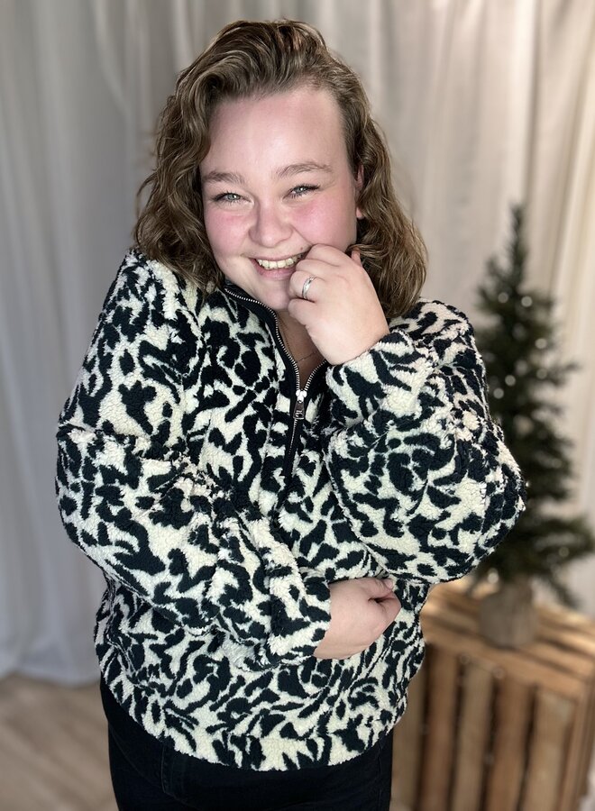 CARNEW DALLAS L/S HIGHNECK ZIP SWT Black/DALLAS