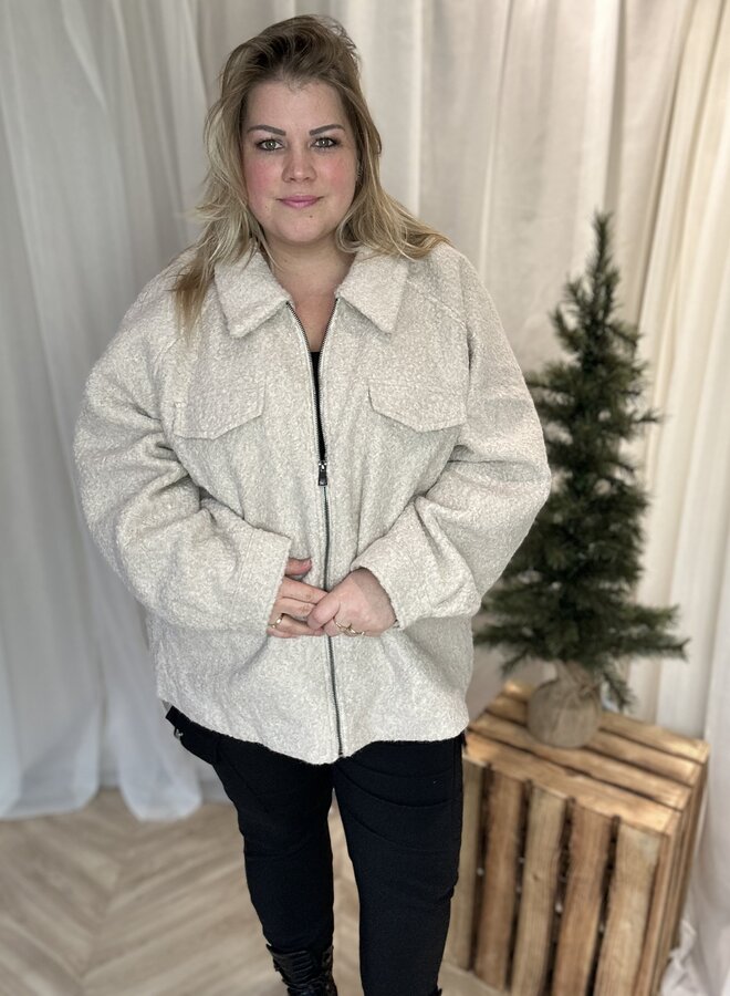 CARMALO SHORT BOUCLE JACKET OTW NOOS Pumice Stone/MELANGE