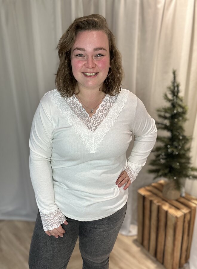 Top met kant Ella (Meerdere kleuren)