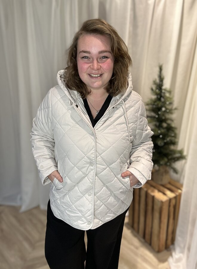 CARJULIET QUILTED HOOD JACKET NOOS Pumice Stone