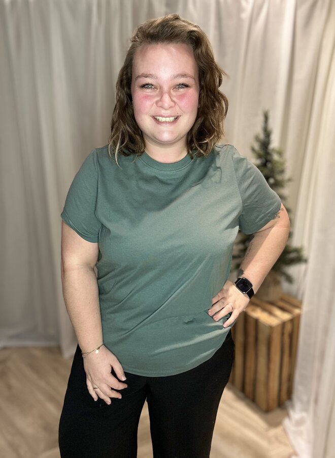 VMPAULINA SS T-SHIRT JRS NOOS CUR Balsam Green