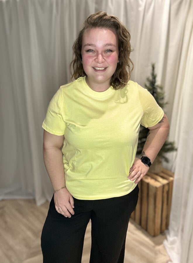 VMPAULINA SS T-SHIRT JRS NOOS CUR Lemon Meringue