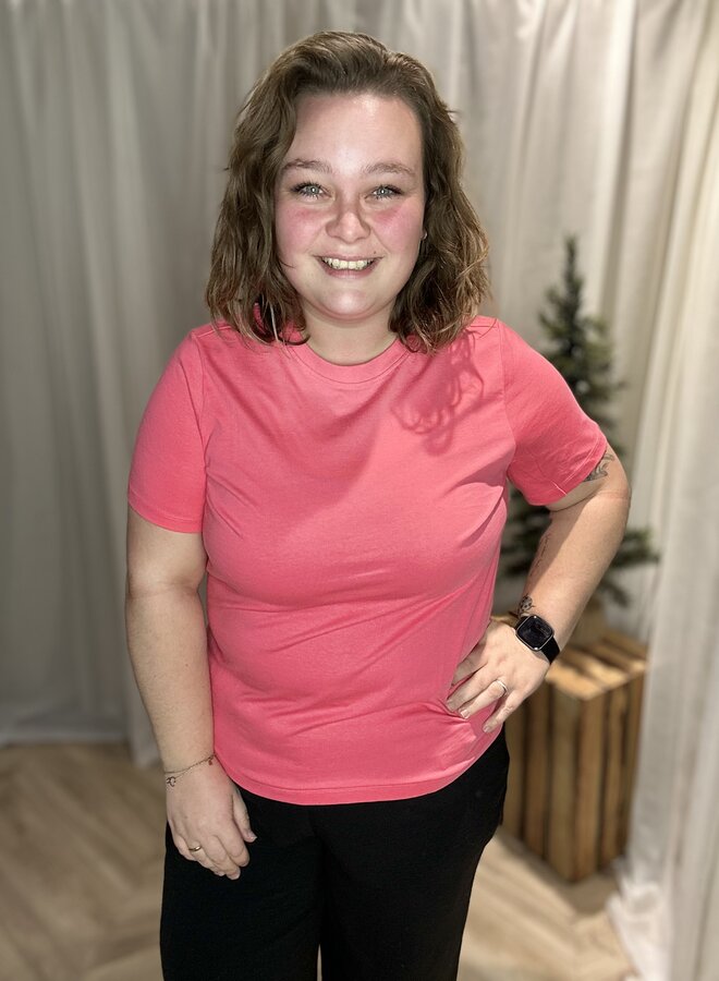 VMPAULINA SS T-SHIRT JRS NOOS CUR Coral Paradise