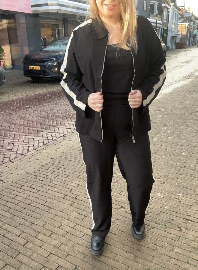 VMCFANY HW STRAIGHT PANT CUR Black/BIRCH TAPE