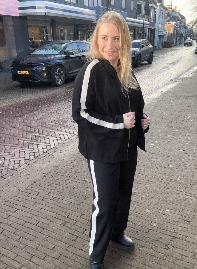 VMCFANY HW STRAIGHT PANT CUR Black/BIRCH TAPE