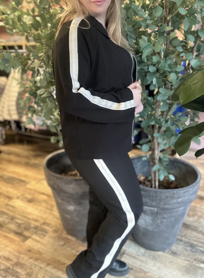 VMCFANY HW STRAIGHT PANT CUR Black/BIRCH TAPE