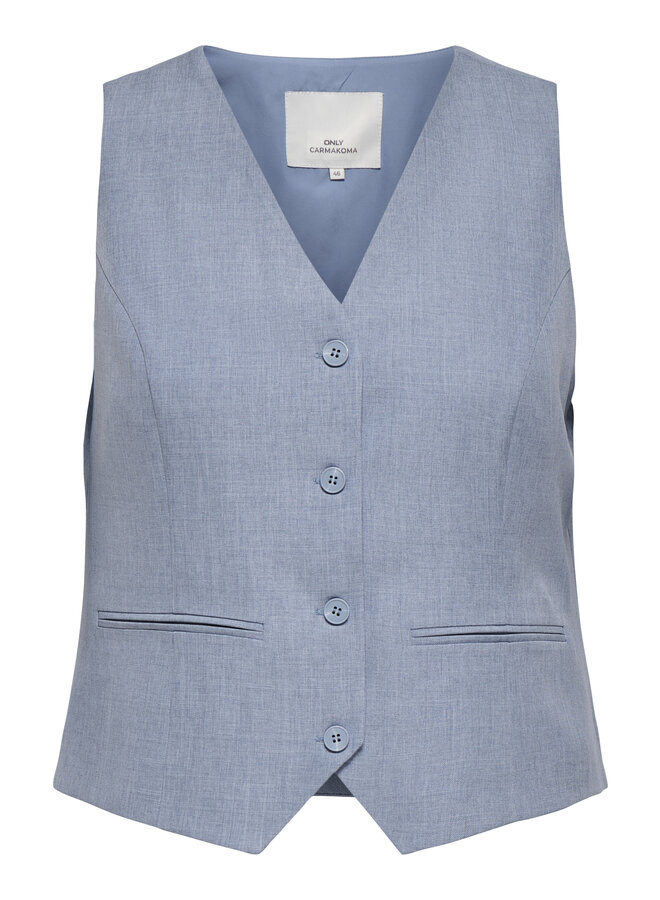 CARLINDA S/L MEL FIT WAISTCOAT TLR Vintage Indigo/Melange