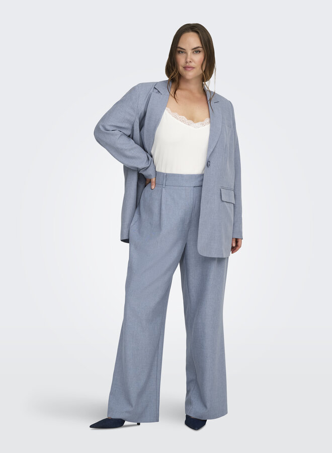 CARLINDA HW STR MEL PANTS TLR Vintage Indigo/Melange