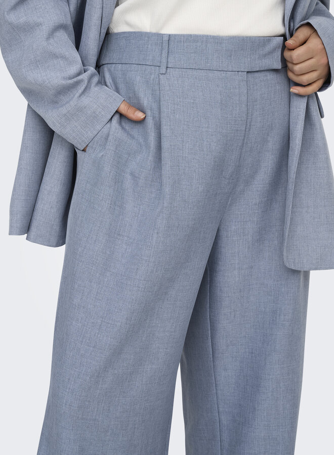 CARLINDA HW STR MEL PANTS TLR Vintage Indigo/Melange