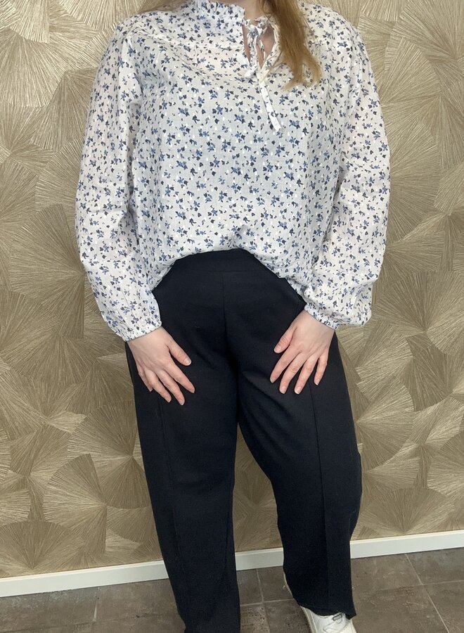 CARATLAS WIDE PIN PANTS SWT Navy Blazer