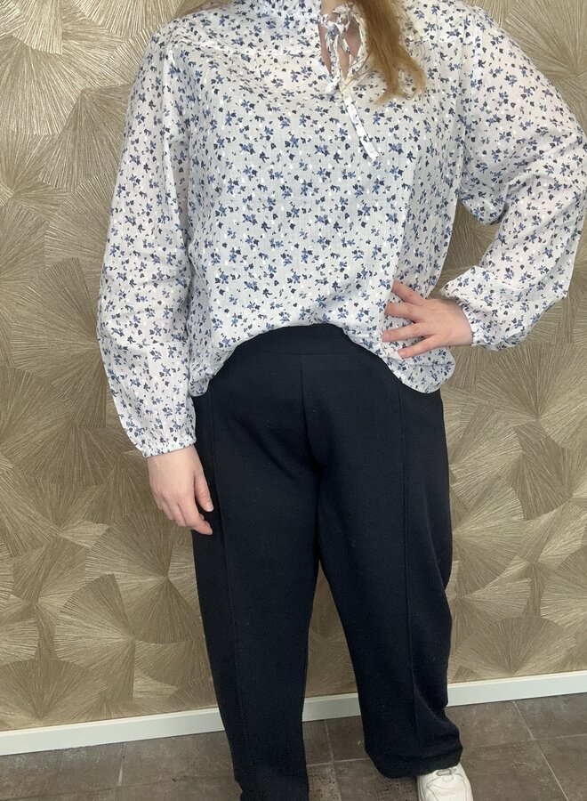 CARATLAS WIDE PIN PANTS SWT Navy Blazer