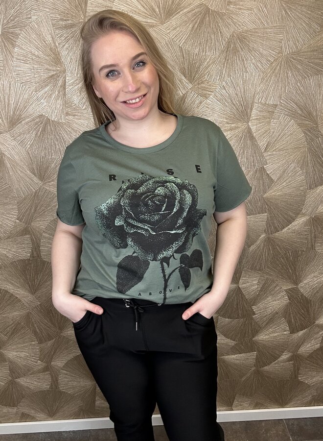 CARLUCA LIFE REG SLIT S/S TOP JRS ZL Laurel Wreath/ Lucy rise