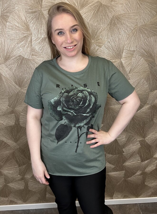 CARLUCA LIFE REG SLIT S/S TOP JRS ZL Laurel Wreath/ Lucy rise