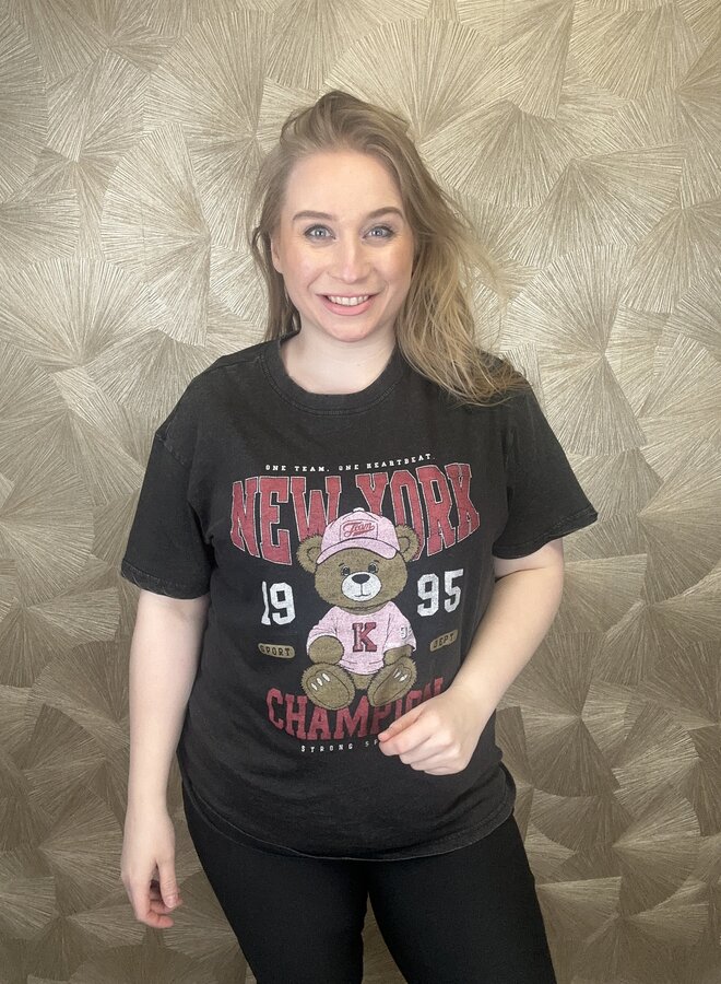 CARTICO LIFE SS RELAXED O-NECK TEE JRS Black/Teddy New York